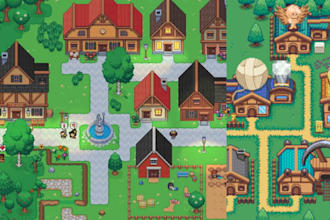 do pixel art tileset, rpg game assets pixel animation sprite sheet pixel art