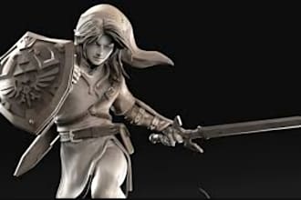 create 3d sculpting models for cnc, 3d printing, blender and zbrush