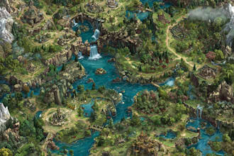 do fantasy map illustration