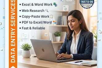do data entry, copy paste and typing work