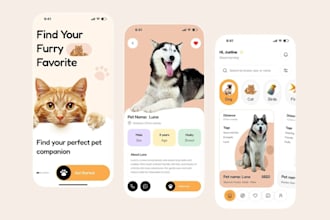 develop a pet care app veterinary app animal service app and pet marketplace app
