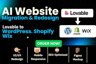 do lovable to wix website design, lovable to wordpress, lovable to shopify