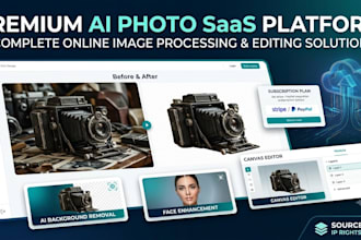 build a custom ai photo editing website and saas platform