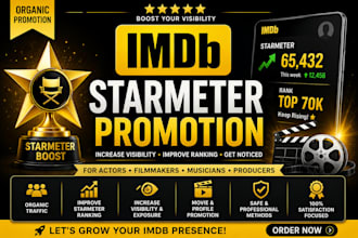 promote your imdb profile and improve starmeter ranking