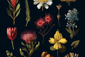 create a realistic botanical drawing