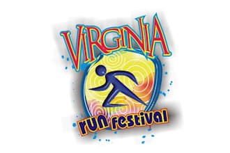 design marathon virginia running festival logo