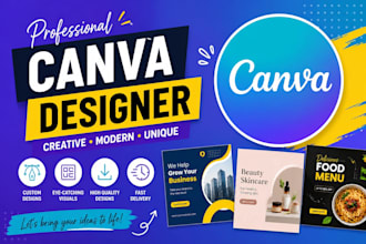 design canva flyers, thumbnails, posters, and banners