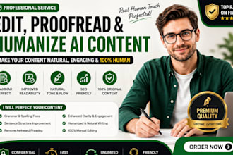 edit, proofread and humanize ai content professionally