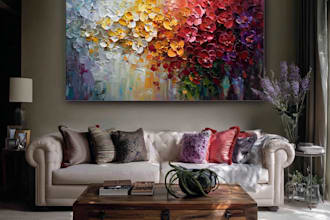 design beautiful handmade oil painting for wall art