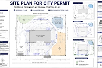 grading erosion control drainage plans for US city permits