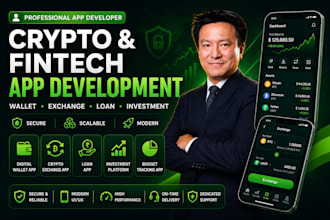 develop crypto exchange website wallet app blockchain app and trading platform