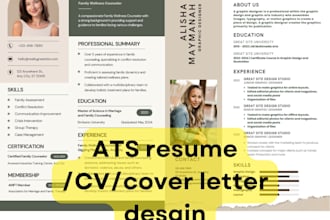 rewrite and design resume, CV and cover letter