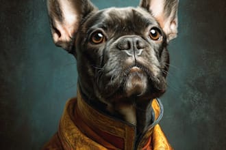 awesome custom pet portrait, dog portrait, cat portrait