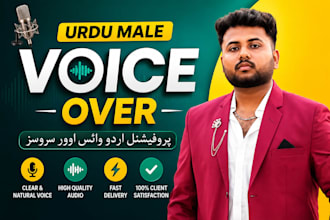 record professional urdu voice over for you