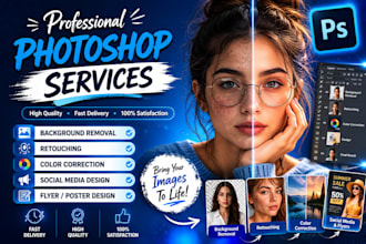 design social media posts flyers posters and do photoshop editing