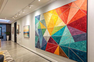 make colorful abstract art for home and office decor