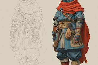 draw your fantasy character, rpg character or portrait