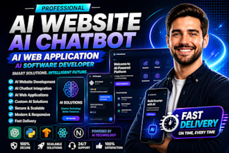 develop ai website, ai chatbot, ai web application,  ai software solution