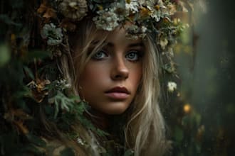 draw an unusual fantasy portrait for you