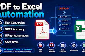 convert PDF to excel using uipath automation