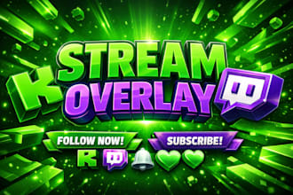 stream overlay, kick promotion, twitch overlay, twitch logo, channel promotion