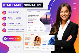 clickable html email signature for business, iphone, andoid