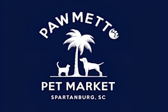 design a modren cat, dog, pet shop or animal logo
