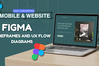 create figma wireframes, UX flow diagrams and low fidelity prototypes