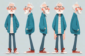 design a professional cartoon character