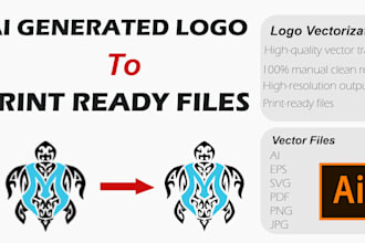 convert ai generated logo to print ready vector file