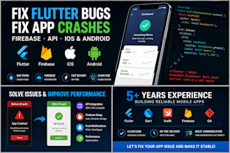 fix flutter bugs, crashes, and firebase issues
