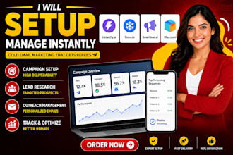 setup, manage instantly ai snov io smartlead ai claycom for cold email marketing
