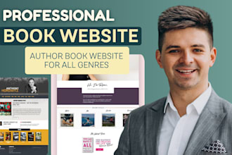 build modern book author website or ebook author blogger website in wordpress