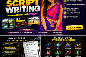 be your professional youtube video scriptwriter