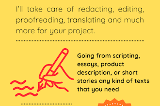 translate, redact and transcribe texts of any kind