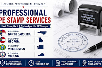 pe stamp north carolina pe stamp georgia pe stamp washington pe stamp virginia