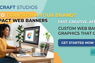 design web banners, website banner ads or image editing