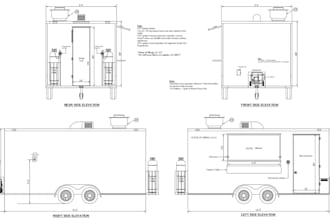 design food trailer layout electrical plumbing drawing