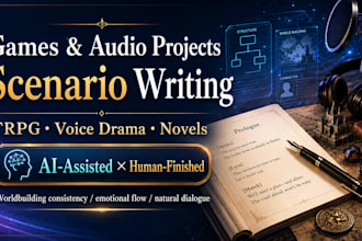 write your game or audio drama script
