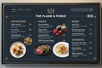 design modern menu restaurant menu digital menu