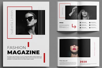 design editable products catalog for clothing fashion magazine layout lookbook
