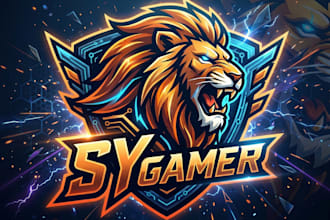 modern a powerful lion mascot logo for esports, gaming