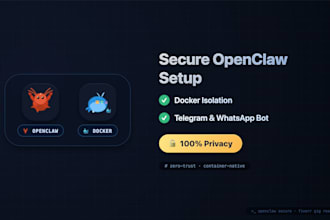 securely deploy openclaw via docker and setup telegram whatsapp bot