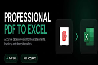 convert pdf bank statements or invoices to excel accurately