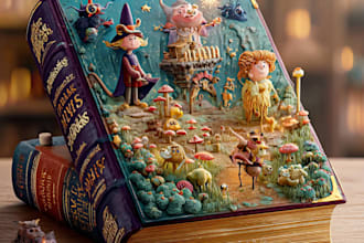 design high quality cartoon book covers that tell your story
