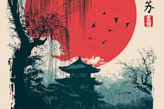 japanese t shirt illustration