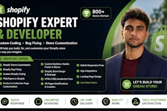 do shopify custom coding or bug fixing and customization