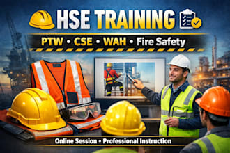 provide online hse training for ptw, cse,