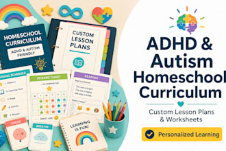 create engaging adhd and autism homeschool curriculum, lesson plans  worksheets