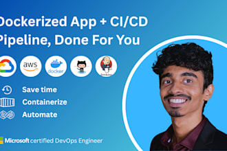 set up docker, kubernetes and cicd pipeline for your application